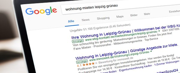 Suchmaschinen-Marketing WBG Kontakt eG aus Leipzig setzt erfolgreich auf AdWords