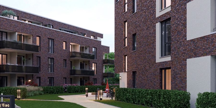 dhu hamburg Richtfest für drei Mehrfamilienhäuser mit 58 Wohnungen Bauprojekt