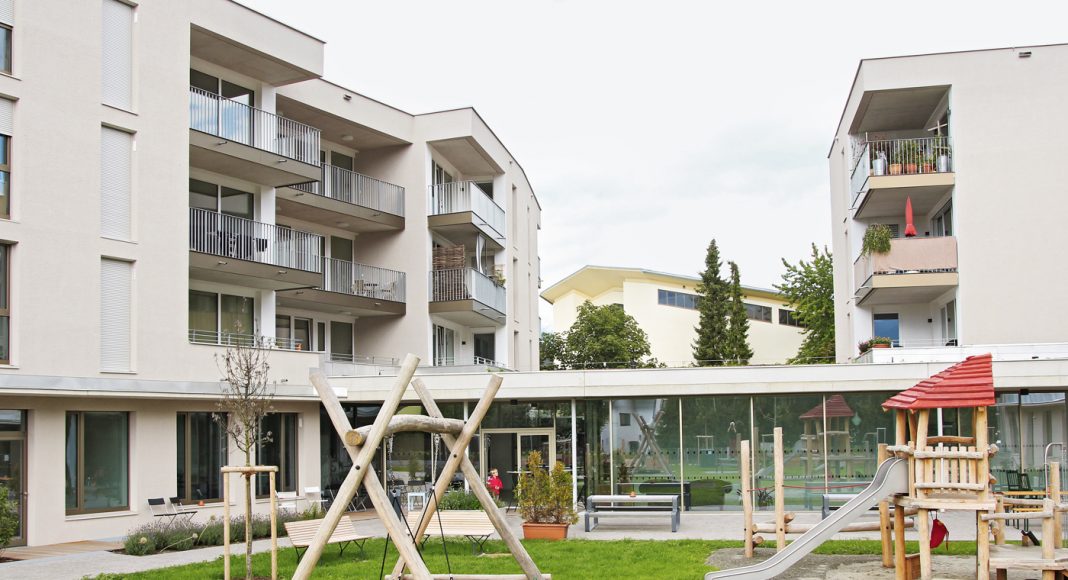 Haus im Leben in Innsbruck – Wohnen und Leben für alle Generationen, ein Projekt des gemeinnützigen Bauträgers Frieden.