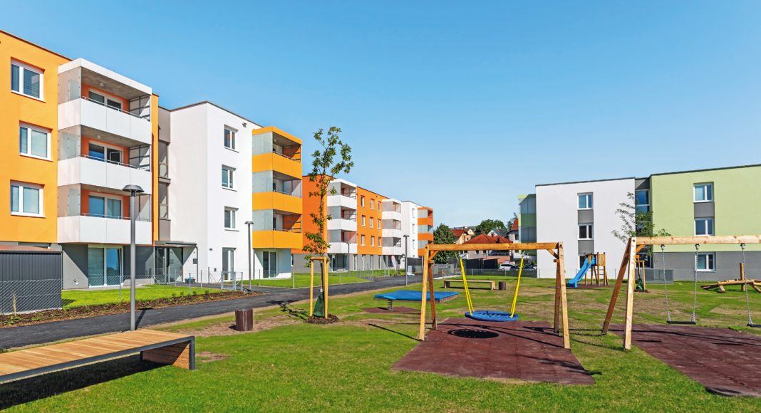 Wohnanlage der WSO in Stadl-Paura, Oberösterreich; Planung: Huber Buchberger Architekten