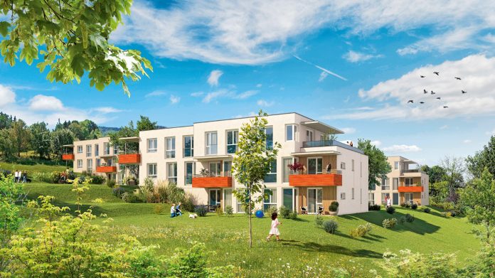 Wohnbau am Kreckerweg in Bruck an der Mur – die Siedlungsgenossenschaft Ennstal errichtet 63 geförderten Mietwohnungen mit Kaufoption.