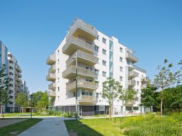 Das Wohnquartier Rößlergasse ist eines der Wiener Schwammstadt-Pionierprojekte.
