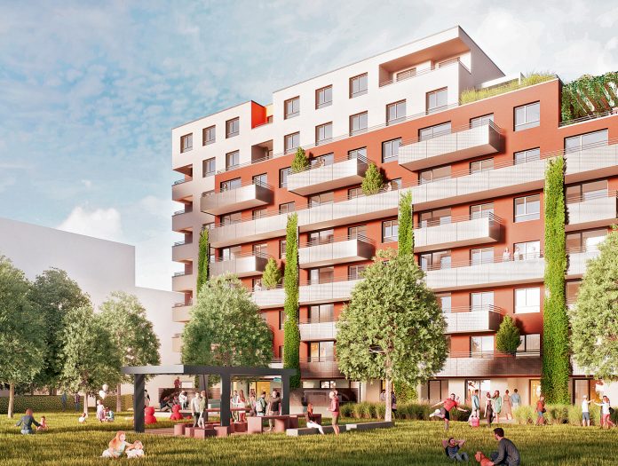 Geförderter Wohnbau „Meischlgasse Bauplatz 4c“ von Hermann Valentiny und Partner, Bauträger Arwag, Baubeginn ist Anfang 2025. Geförderter Wohnbau „Meischlgasse Bauplatz 4c“ von Hermann Valentiny und Partner, Bauträger Arwag, Baubeginn ist Anfang 2025.